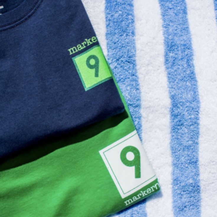 Marker Nine Blue and Green Channel Marker T Shirts