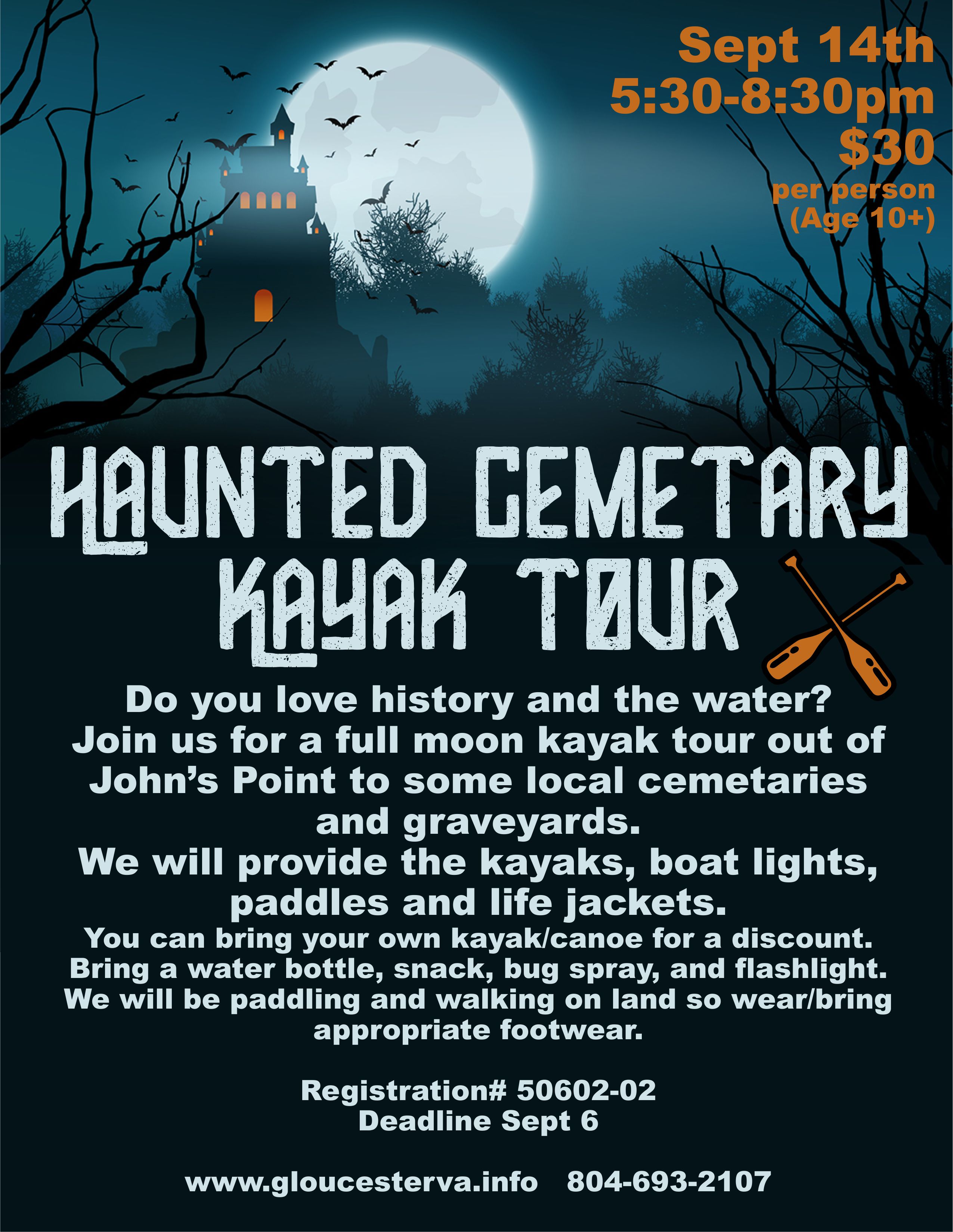 Haunted Cemetery Kayak Tour
