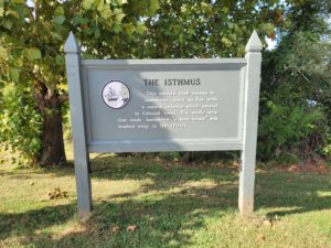 informational wayside about what the isthmus is