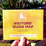 hand holding visitors' guide
