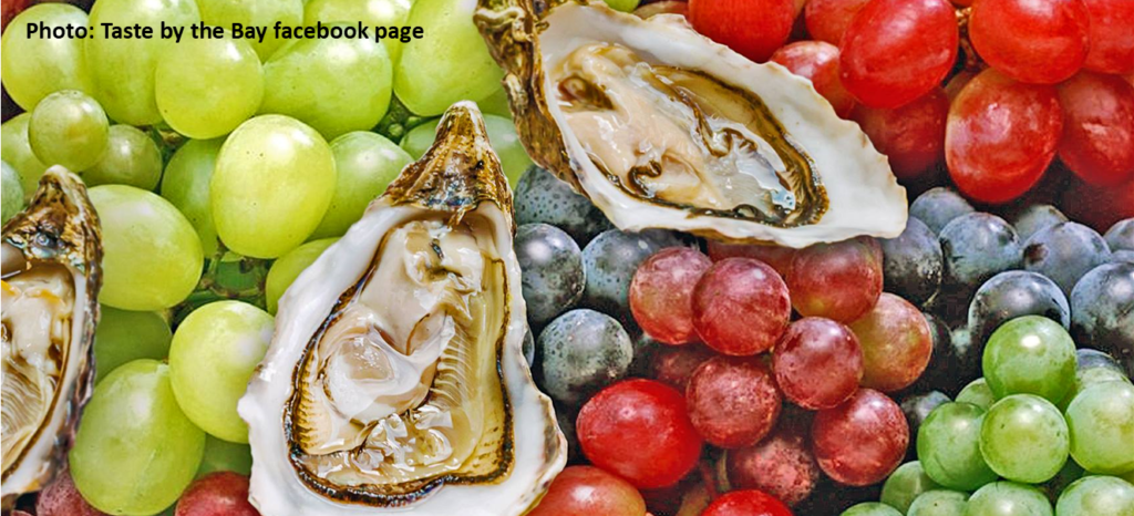 grapes and oysters